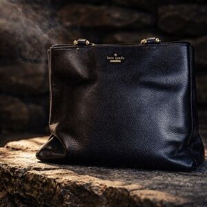 Kate Spade Black Pebbled Leather Shoulder Bag